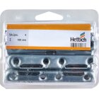 HETTICH Bettbeschlag zum Verbinden von Seiten- und Kopfteilen, 54 x 100 x 1,2mm, 2 Sets (2x links, 2x rechts)