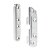 HETTICH Bettbeschlag zum Verbinden von Seiten- und Kopfteilen, 54 x 100 x 1,2mm, 2 Sets (2x links, 2x rechts)