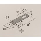 HETTICH Schrankaufhänger, 76 x 20 x 1,5 mm, Stahl verzinkt, 2 Stück