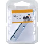 HETTICH Schrankaufhänger, 76 x 20 x 1,5 mm, Stahl verzinkt, 2 Stück