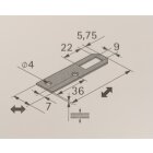 Hettich Schrankaufhänger, 76 x 20 x 1,5 mm, Stahl verzinkt