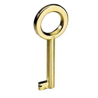 HETTICH Buntbart-Schlüssel, 65 x 4 mm, Stahl vermessingt