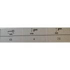 HETTICH Buntbart-Schlüssel, 65 x 4 mm, Stahl vermessingt