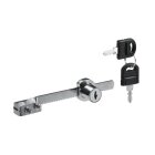 HETTICH Glastürschloss mit Zahnstange zum Klemmen, Zylinder Ø 21 mm, Glastürstärke 4 - 8mm