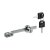 HETTICH Glastürschloss mit Zahnstange zum Klemmen, Zylinder Ø 21 mm, Glastürstärke 4 - 8mm
