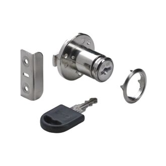 Hettich Zylinder-Klappenschloss, Zylinder Ø 18 mm, Flansch Ø 35 mm, Türstärke 13 - 18 mm