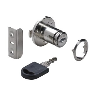 HETTICH Zylinder-Klappenschloss, Zylinder Ø 18mm, Flansch Ø 35mm, Türstärke 13 - 18mm