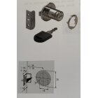Hettich Zylinder-Klappenschloss, Zylinder Ø 18 mm, Flansch Ø 35 mm, Türstärke 13 - 18 mm
