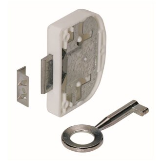 HETTICH Aufschraubschloss, 20 mm, Kunststoff, weiß