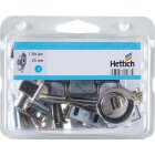 HETTICH Drehstangenschloss DIN links, 25mm, vernickelt