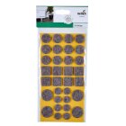 Hettich Parkettgleiterset 32 teilig, grau, selbstklebend