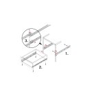 HETTICH Rollschubführung Teilauszug, 600mm/15kg, weiß