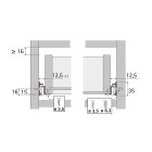 HETTICH Rollschubführung Teilauszug, 600mm/15kg, weiß