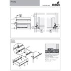 Rollschubführung Teilauszug 600mm/20 kg weiß