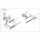 Kugelteilauszug für 27mm Nut 345-550mm
