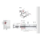 Hettich Kugelteilauszug 27mm Nut 225-350mm KA270