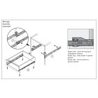 Rollschubführung Teilauszug 350mm/15kg weiß
