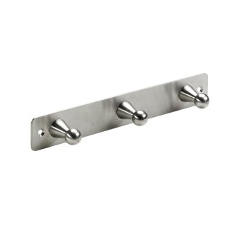 Hettich 3er Hakenleiste, 220 x 35 x 36mm, Edelstahl