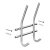 HETTICH Garderobenleiste, 2 Haken, 140 x 165 x 55 mm, Edelstahl matt