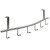 HETTICH Türhängegarderobe mit 6 Haken, Edelstahl matt, 595 x 170 x 90 mm