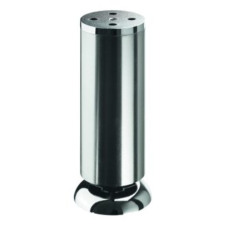 HETTICH Design Möbelfuß Salina, 150-160 x Ø 50mm, Edelstahl Optik - Modern