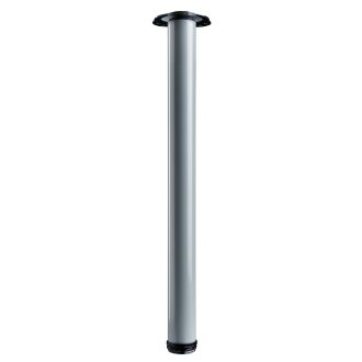 HETTICH Tischbein 4er-Set, Ø 60mm, Alu-Optik, 700 - 730mm höhenverstellbar