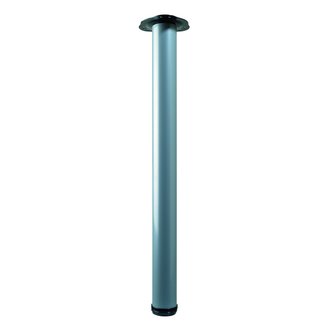 Tischbein-Set D 60 mm Alu-Optik 4er Set 700 - 730 mm höhenverstellbar