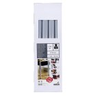 HETTICH Tischbein 4er-Set, Ø 60mm, Alu-Optik, 700 - 730mm höhenverstellbar