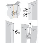 HETTICH Einbohrband 3-teilig, 16mm, verzinkt, 2 Stück