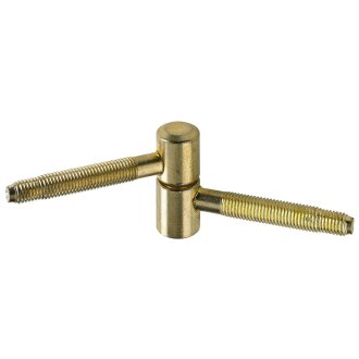 HETTICH Einbohrband für Holzzarge, 41 x Ø 16mm, Stahl vermessingt, 2 Stück