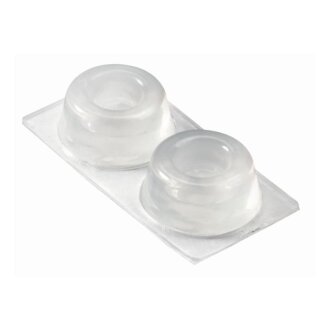 Universalpuffer 22 x 10 mm rund, Kunststoff, transparent, 2 Stück