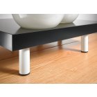 Möbelfuß / Tischbein weiß D 30 x 100 mm mit Befestigungsplatte