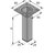 Möbelfuß Alu-Optik 25 x 25 x 100 mm