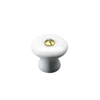 HETTICH Möbelknopf, Ø 25mm, Porzellan vermessingt