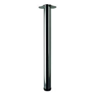 Möbelfuß / Tischbein Edelstahl-optik D 60 x 700 - 730 mm höhenverstellbar B-Ware mit leichten Kratzern und Macken