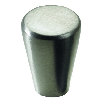 Knopf Zinkdruckguss Edelstahl-Optik D15mm