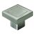 Hettich Möbelknopf, 24 x 24mm, Zinkdruckguss, Edelstahl-Optik