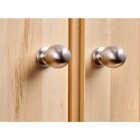Hettich Möbelknopf, Ø 15 x 25 mm, Zinkdruckguss, Edelstahl-Optik
