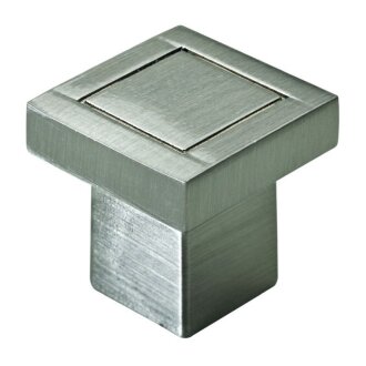 Hettich Möbelknopf, 18 x 18 mm, Zinkdruckguss, Edelstahl-Optik