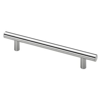 HETTICH Möbelgriff, BA128mm, Stahl, Edelstahl-Optik, 12 x 189 x 32mm