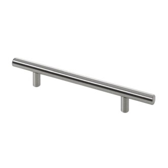 Hettich Möbelgriff, Stahl, Edelstahl-Optik, BA 128 mm