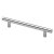 HETTICH Möbelgriff, BA128mm, Stahl, Edelstahl-Optik, 12 x 189 x 32mm