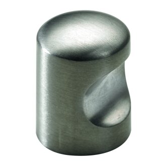Knopf Zinkdruckguss Edelstahl-Optik D15mm