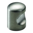 Knopf Zinkdruckguss Edelstahl-Optik D15mm