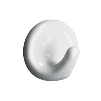 HETTICH Klebehaken, Ø 37 mm, selbstklebend, Porzellan, weiß