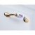 HETTICH Möbelgriff, BA76 mm, Keramik mit Dekor, vermessingt, 126,5 x 18 x 30 mm