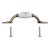 HETTICH Möbelgriff, BA76 mm, Keramik mit Dekor, vermessingt, 126,5 x 18 x 30 mm