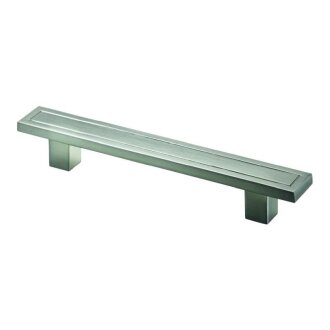HETTICH Möbelgriff, Zinkdruckguss, Edelstahl-Optik, BA96mm