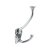HETTICH Hut/Mantelhaken, Zinkdruckguss,  Aluminium Optik 70 x 110 x 66mm