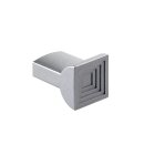 HETTICH Möbelknopf Quadrat, Kunststoff, Alu-Optik